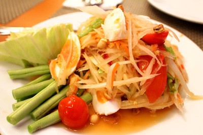 ส้มตำไข่เค็มอร่อยมาก