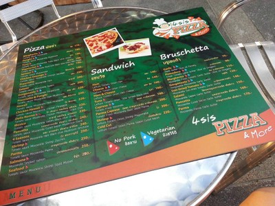 เมนูของร้าน...ไม่มีเครื่องดื่มนะจ๊ะ