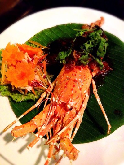 กุ้งมังกรซอสมะขาม 