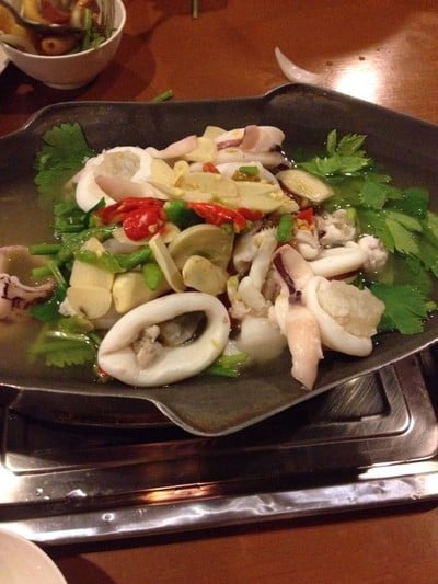 หมึกไข่นึ่งมะนาว
