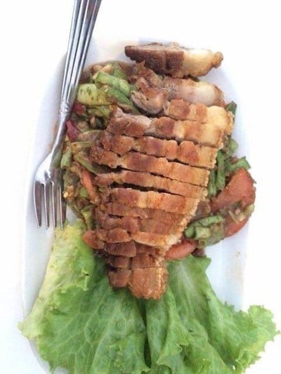 ตำถั่วหมูกรอบ