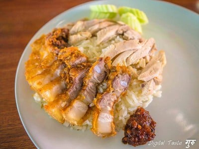 ข้าวหมูกรอบกับข้าวมันไก่ 40B.