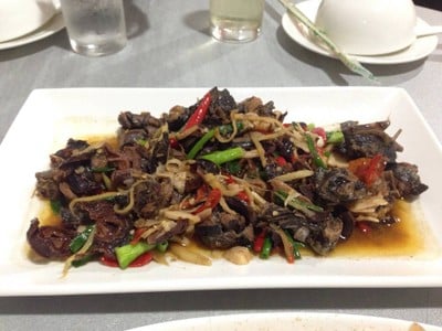 ไก่ดำผัดขิง