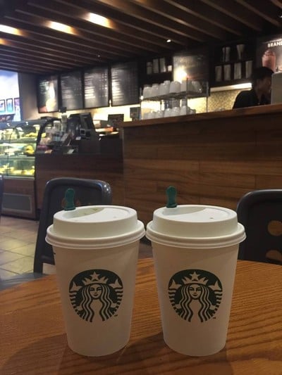 Starbucks MBK Sf Sinemy City โปร 1แถม1(หมด29/10/59 14-16น.) จัดชาเขียวร้อน125บ.