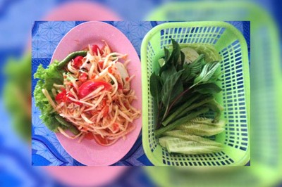 ร้านครัวอีสานต้มแซบ วันนี้แนะนำเมนูอร่อยๆ เช่นส้มตำปูม้า,ยำปลาดุกฟู และเมนูส้มตำ