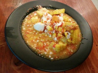 ยำข้าวโพดไข่เค็ม
