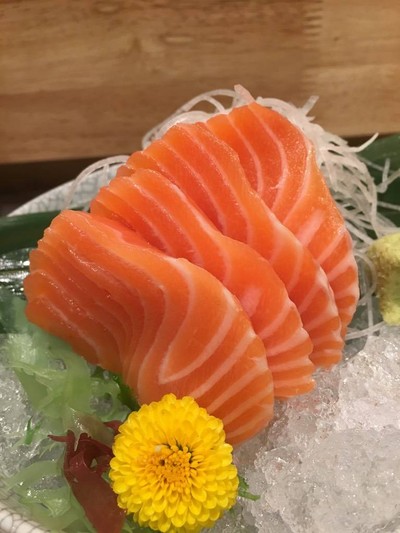 Salmon sashimi