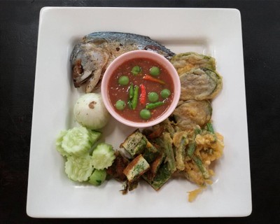 น้ำพริกกะปิปลาทูทอด 50.-