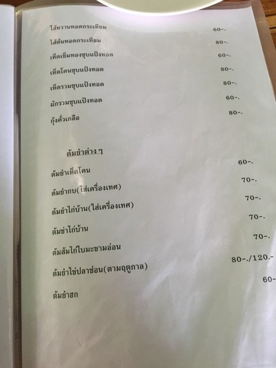 ป้ายราคาหรือสมุดเมนู