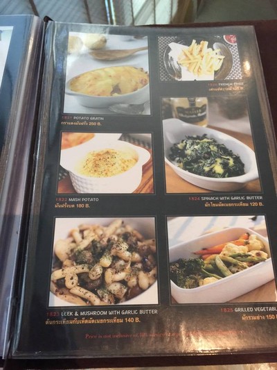 ป้ายราคาหรือสมุดเมนู