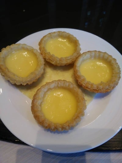 Traditional baked egg custard tart