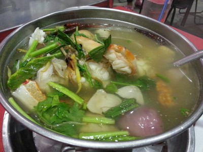 ต้มยำโป๊ะแตก จ้าวสมุทร น้ำใส  หม้อเล็ก
