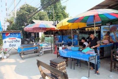 หน้าร้าน ลาบป่าตันดีขม วังสิงห์คำ