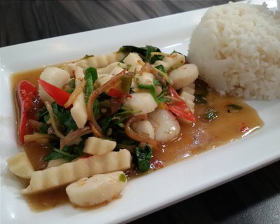 ข้าวหอยเชลล์ผัดขี้เมา 105.+