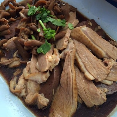 เมนูของร้าน เป็ดตุ๋นยาจีนรสชาววัง