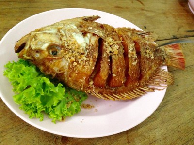 ปลาแรดทอด