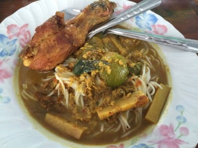 เมนูของร้าน ขนมจีน ลุงไข่ปากพนัง สงขลา