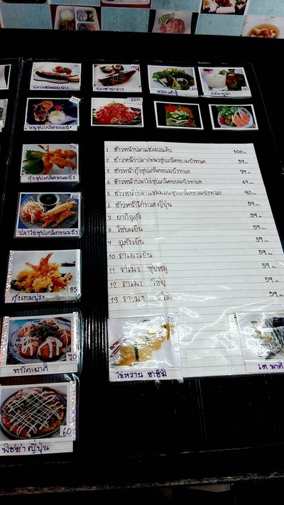 ป้ายราคาหรือสมุดเมนู