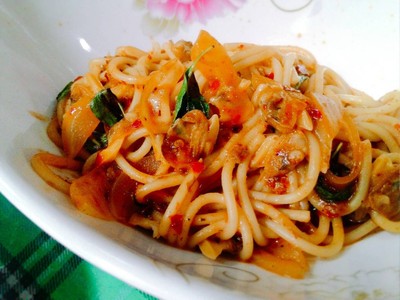 สปาเกตตี้พริกเผาหอยลาย 35 บาท
