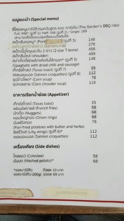 ป้ายราคาหรือสมุดเมนู