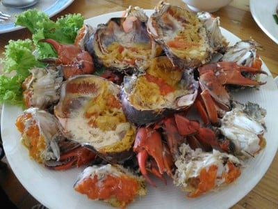 เมนูของร้าน กบซีฟู้ด