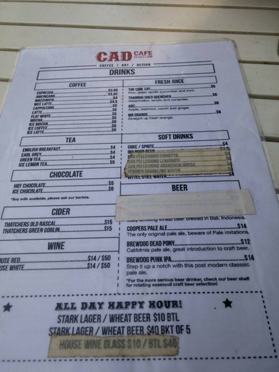 ป้ายราคาหรือสมุดเมนู