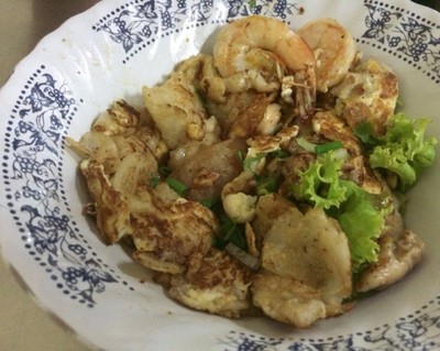 ก๋วยเตี๋ยวคั่วไก่+กุ้ง