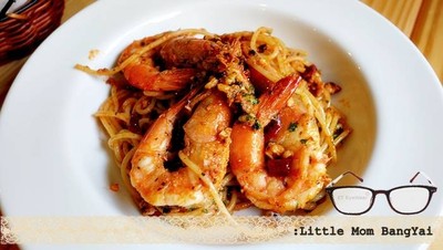 สปาเก็ตตี้ผัดมันกุ้ง