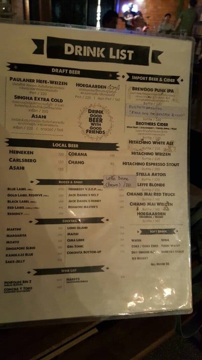 ป้ายราคาหรือสมุดเมนู