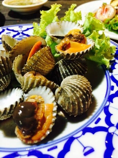 หอยแครงลวก