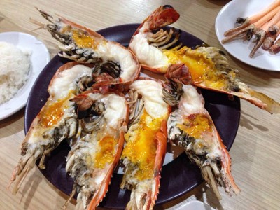 กุ้งใหญ่เผา
