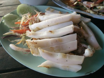 ปลาหมึกย่าง