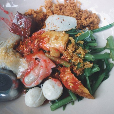 หมี่ขาวเย็นตาโฟแห้ง