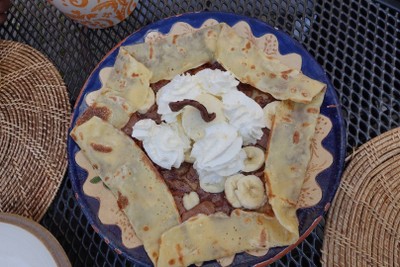 เครป ช๊อคโกแลต+กล้วย+วนิลาไอศครีม