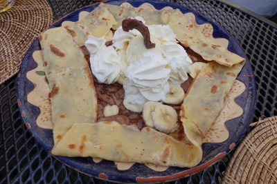 เครป ช๊อคโกแลต+กล้วย+วนิลาไอศครีม