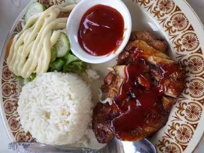 สเต็คไก่ซอสบาบีคิว