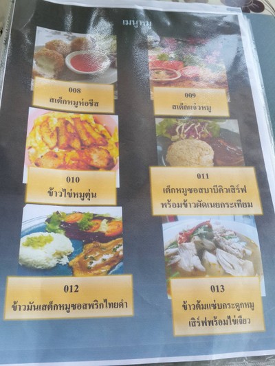 ป้ายราคาหรือสมุดเมนู