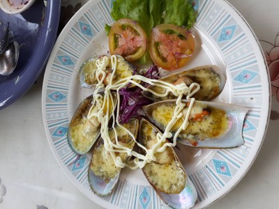 หอยแมลงภู่อบชีส