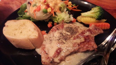 สเต็ดหมูพริกไทยดำ