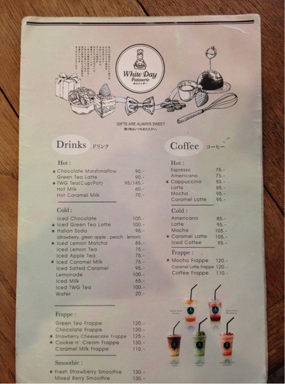 ป้ายราคาหรือสมุดเมนู