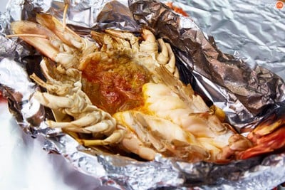 ตาปีกุ้งยักษ์เผา