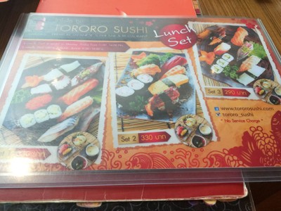 ป้ายราคาหรือสมุดเมนู