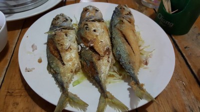 ปลาทูสดทอดราดน้ำปลา