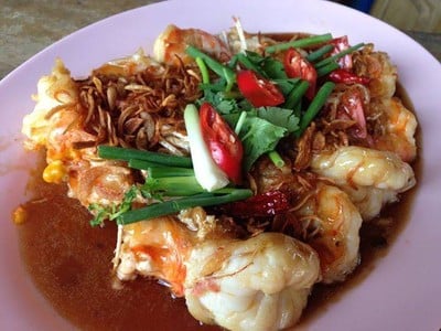เมนูของร้าน สองแควซีฟู้ด