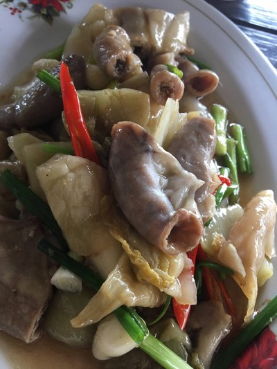 ไส้อ่อนผัดเกี๊ยมฉ่าย