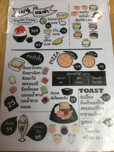 ป้ายราคาหรือสมุดเมนู