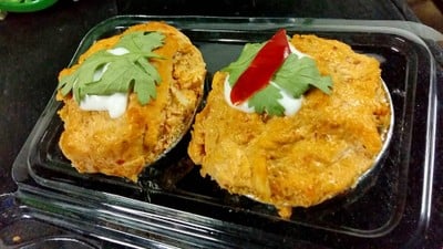 เมนูของร้าน ห่อหมกพุดดิ้ง แม่ประไพ ตลาดน้อย เทศกาลอาหารเจปีที่ 42