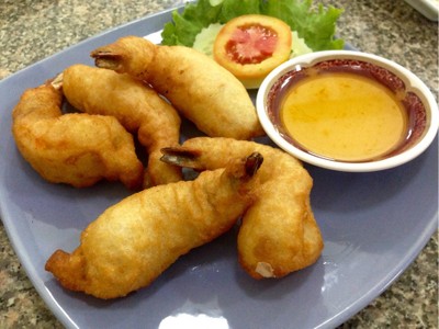 กุ้งชุบแป้งทอด