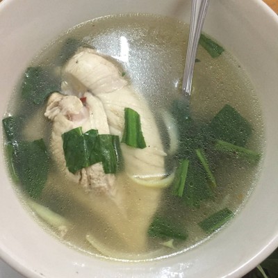 ต้มไก่ทานกับแจ่ว