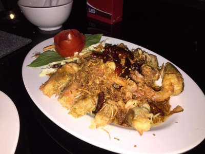 กุ้งราดซอสมะขาม